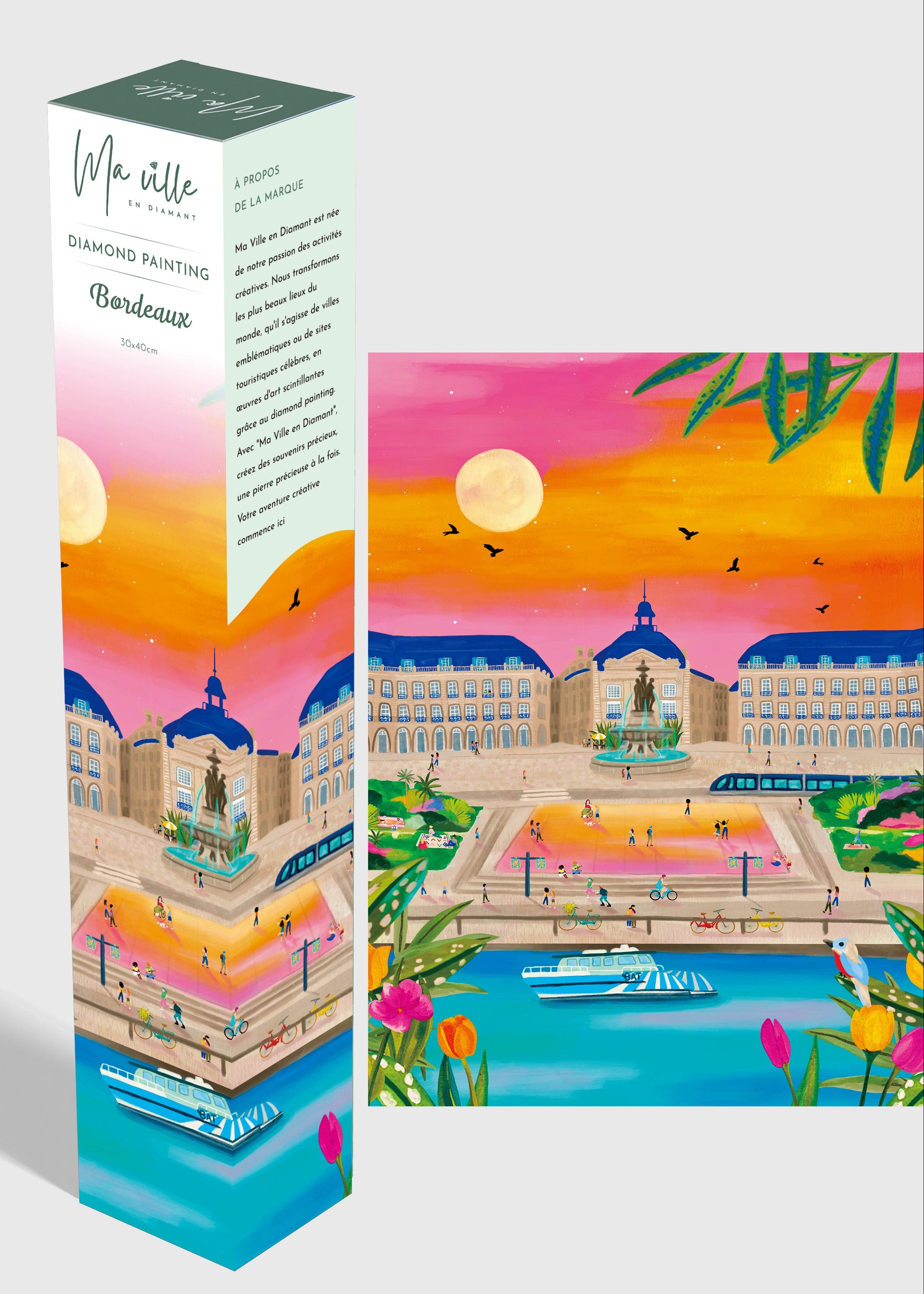 Bordeaux, la Place de la Bourse - Diamond Painting