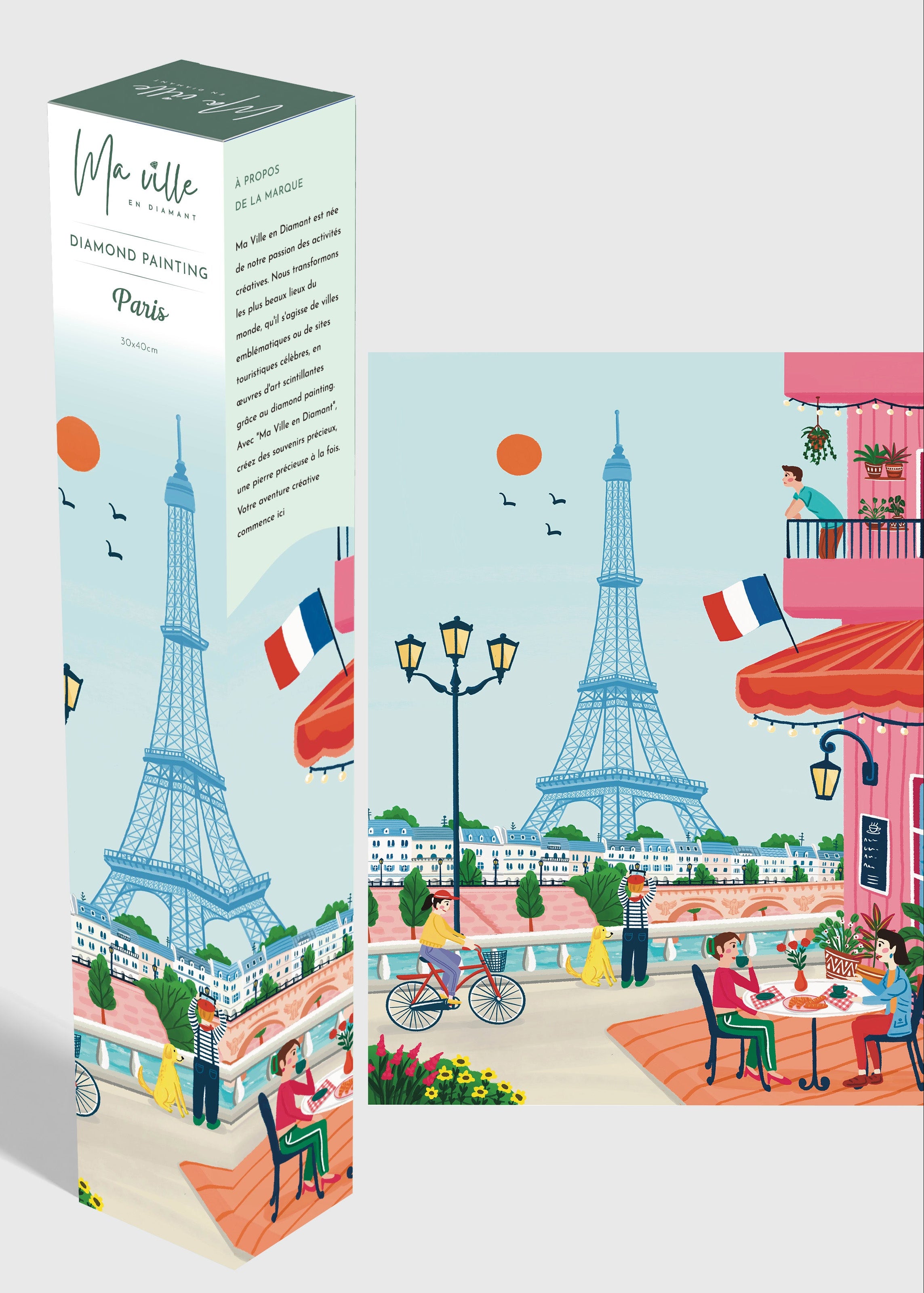 Paris vue tour Eiffel Diamond Painting