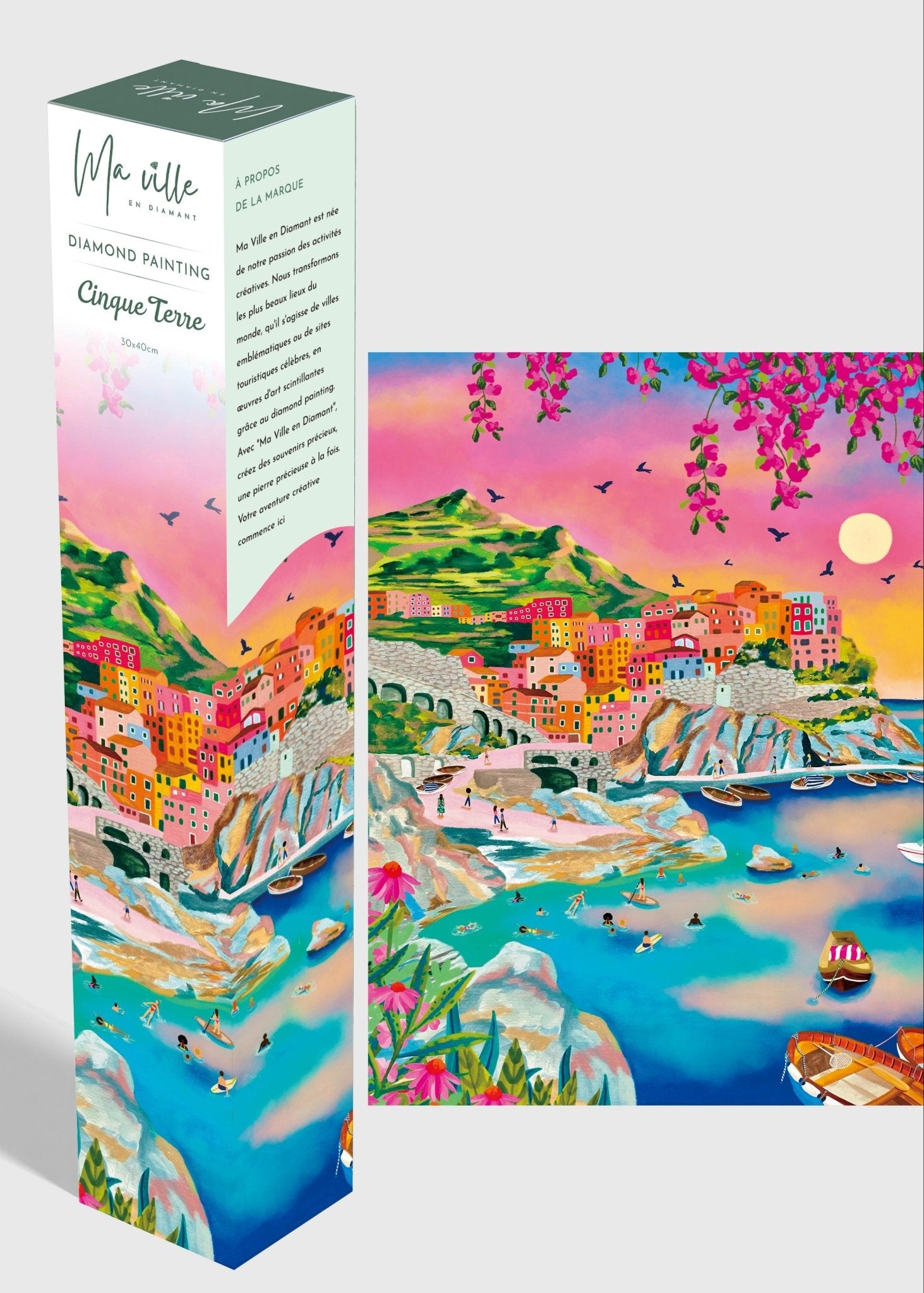Cinque Terre et ses maisons colorées - Diamond Painting - Ma Ville en Diamant