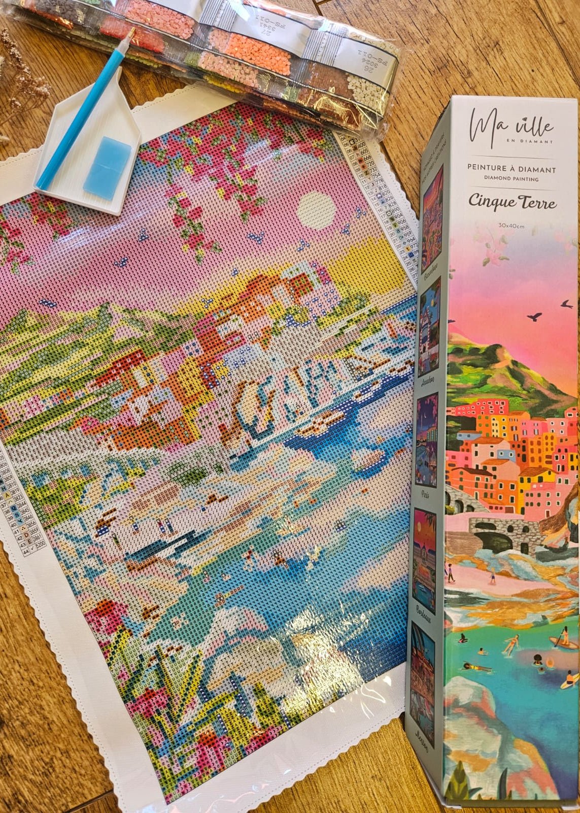 Cinque Terre et ses maisons colorées - Peinture en Diamant - Ma Ville en Diamant