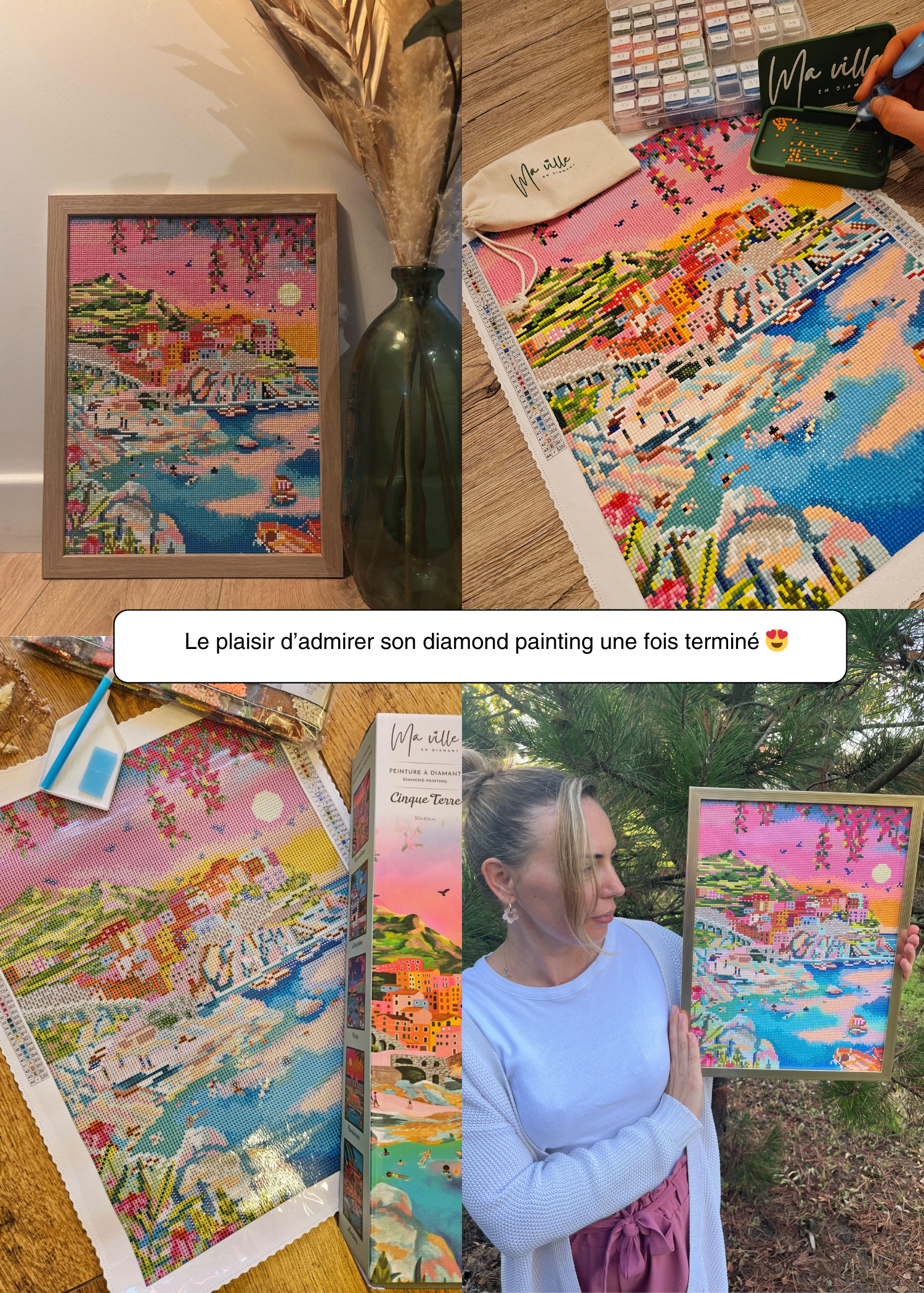 Cinque Terre et ses maisons colorées - Peinture en Diamant