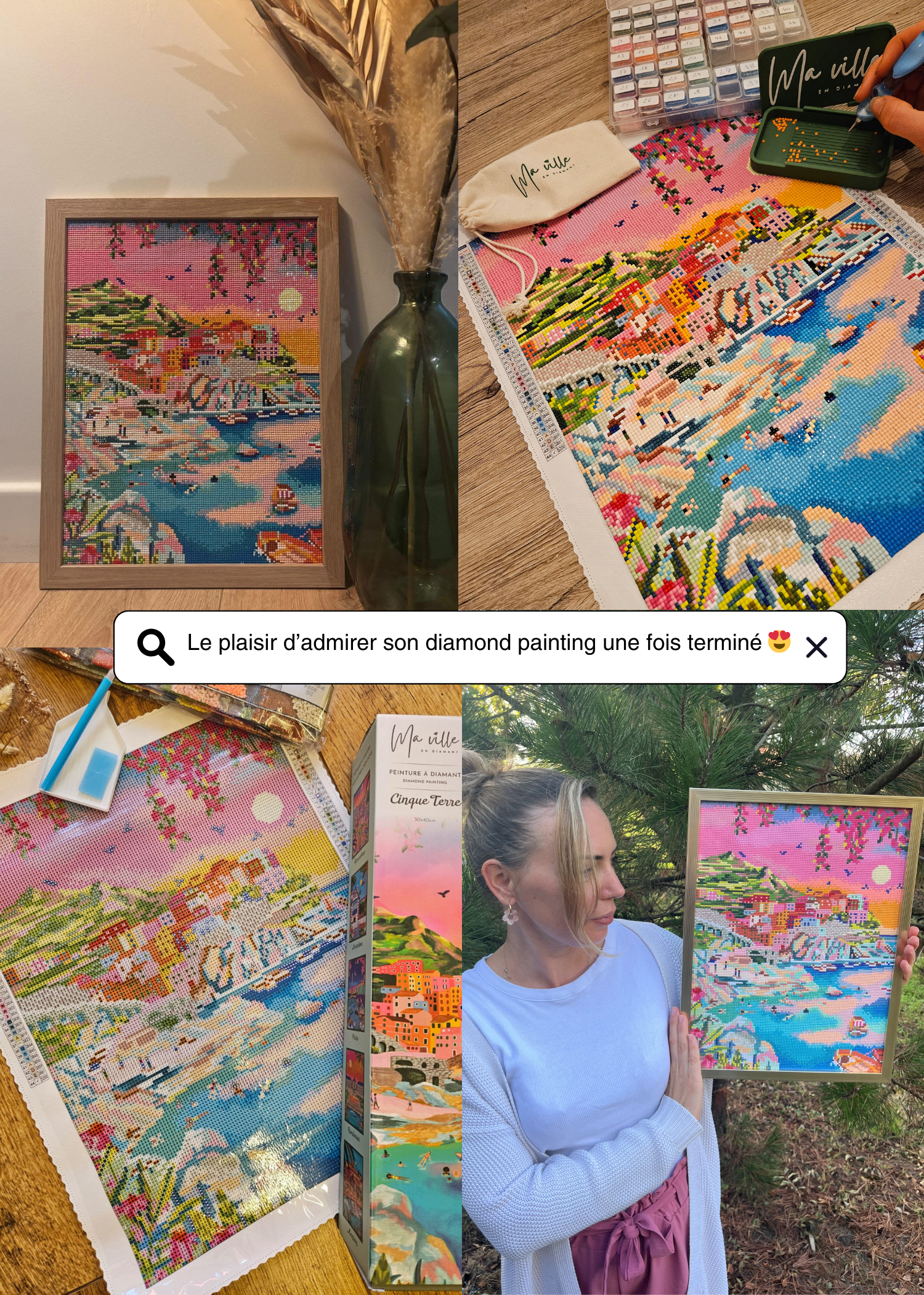 Cinque Terre et ses maisons colorées - Peinture en Diamant