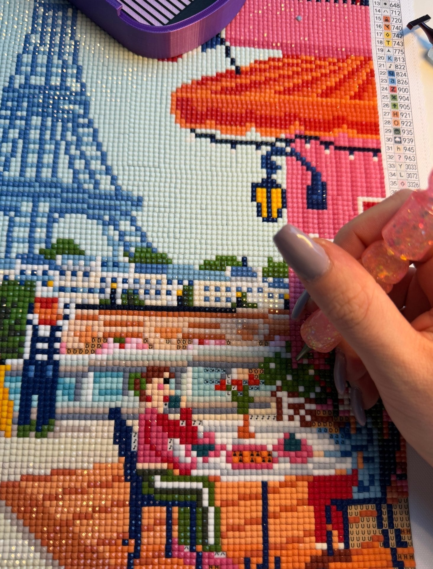 Paris vue tour Eiffel - Peinture en Diamant - Ma Ville en Diamant