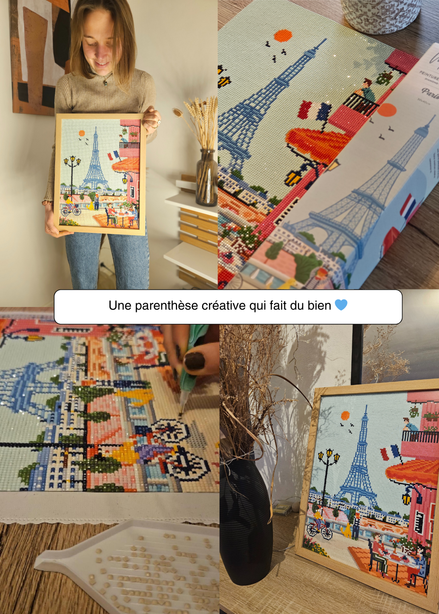 Paris vue tour Eiffel - Peinture en Diamant - Ma Ville en Diamant