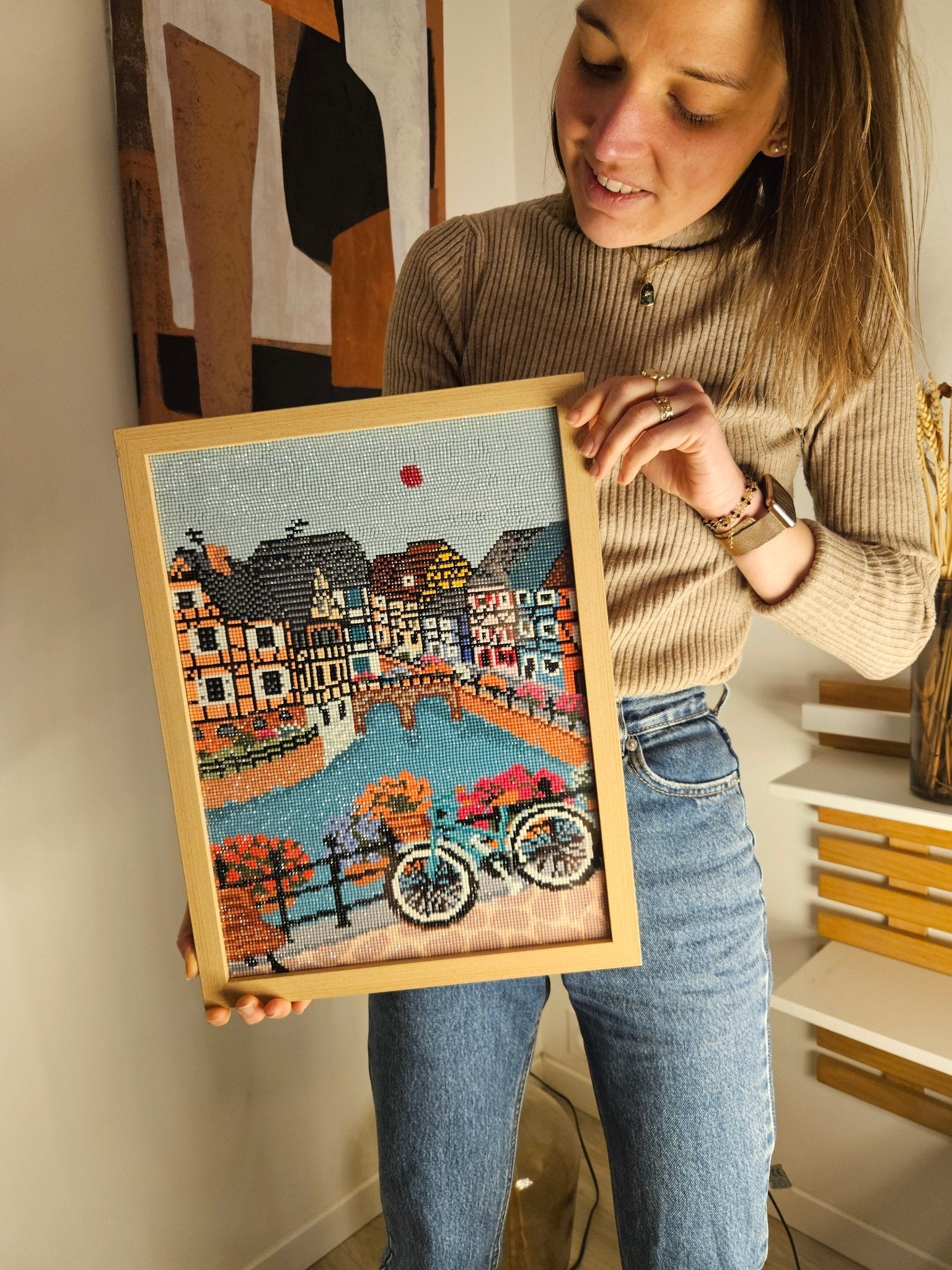 Peinture en Diamant Colmar Maisons à Colombages 30x40cm - Kit complet Diamond Painting - Ma Ville en Diamant