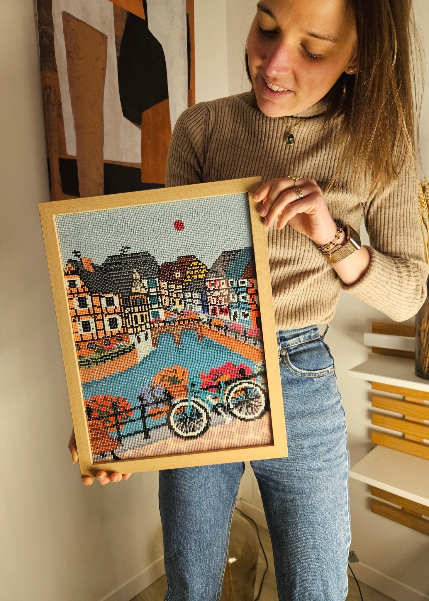 Peinture en Diamant Colmar Maisons à Colombages 30x40cm - Kit complet Diamond Painting - Ma Ville en Diamant