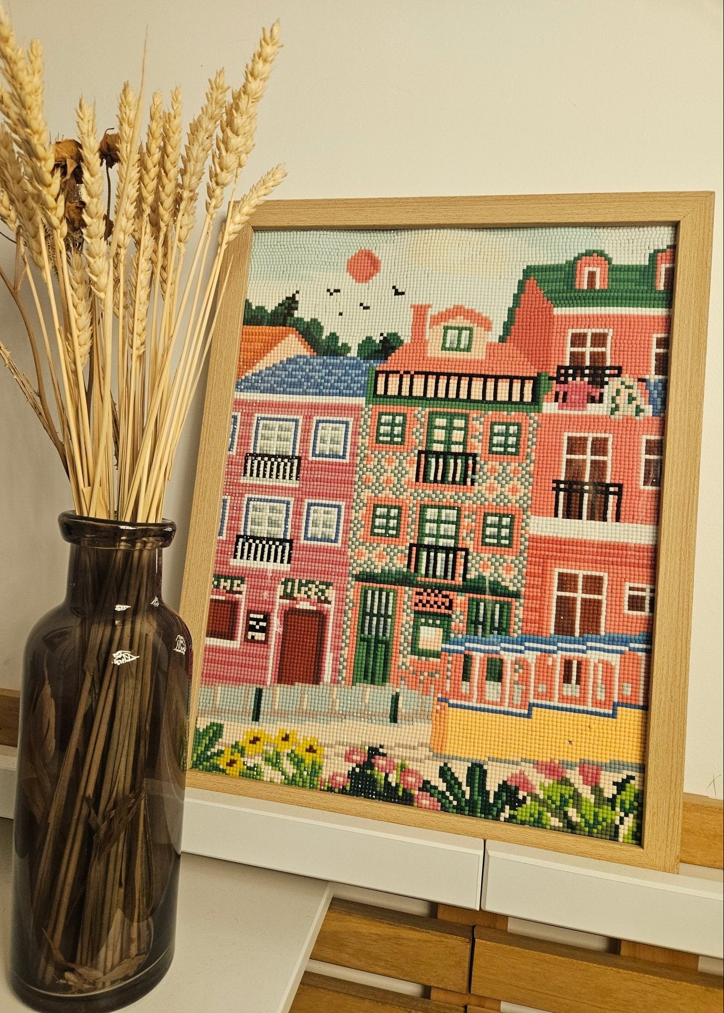 Peinture en Diamant Lisbonne Tramway Jaune 30x40cm - Kit complet Diamond Painting - Ma Ville en Diamant