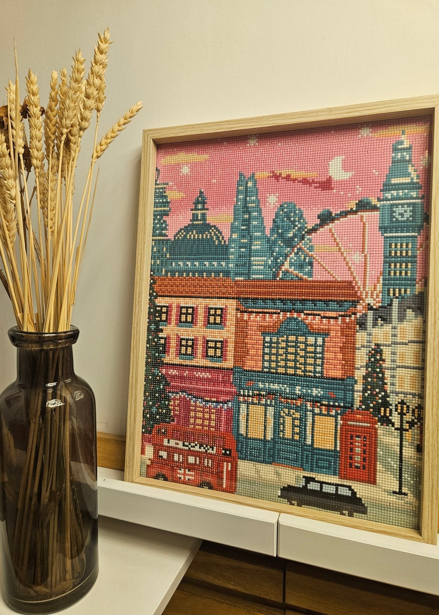 Peinture en Diamant Noël Londres 30x40cm - Kit complet Diamond Painting - Ma Ville en Diamant