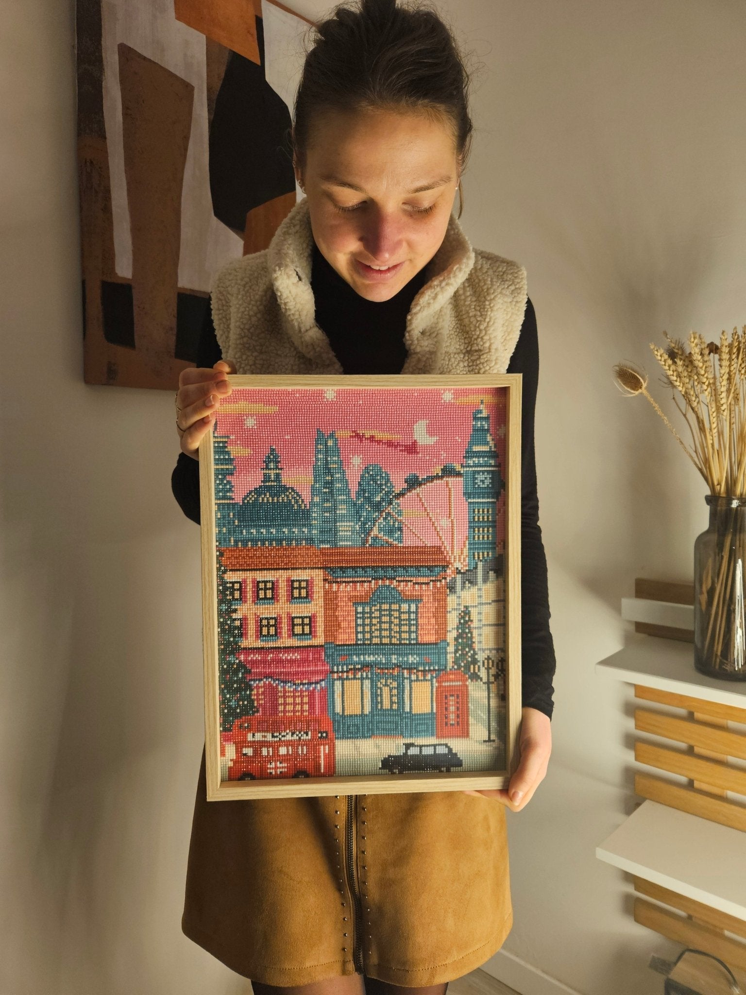 Peinture en Diamant Noël Londres 30x40cm - Kit complet Diamond Painting - Ma Ville en Diamant