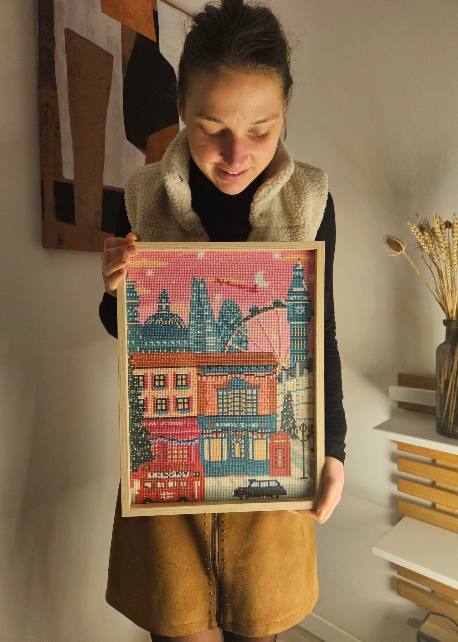Peinture en Diamant Noël Londres 30x40cm - Kit complet Diamond Painting - Ma Ville en Diamant
