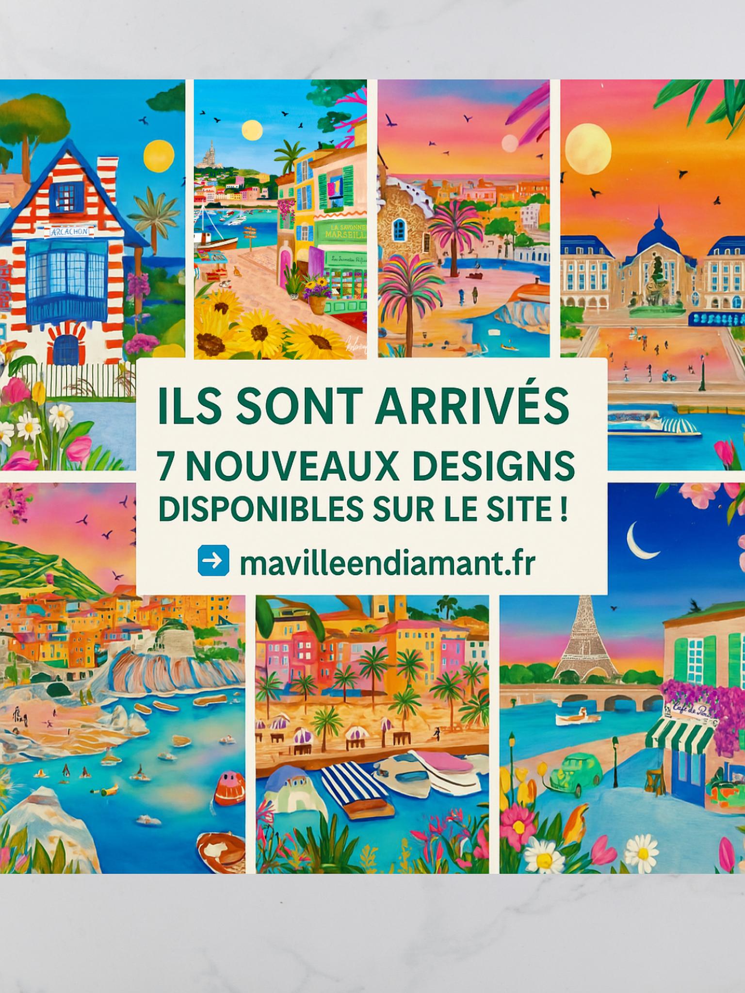✨ 7 nouveaux designs exclusifs disponibles sur Ma Ville en Diamant !