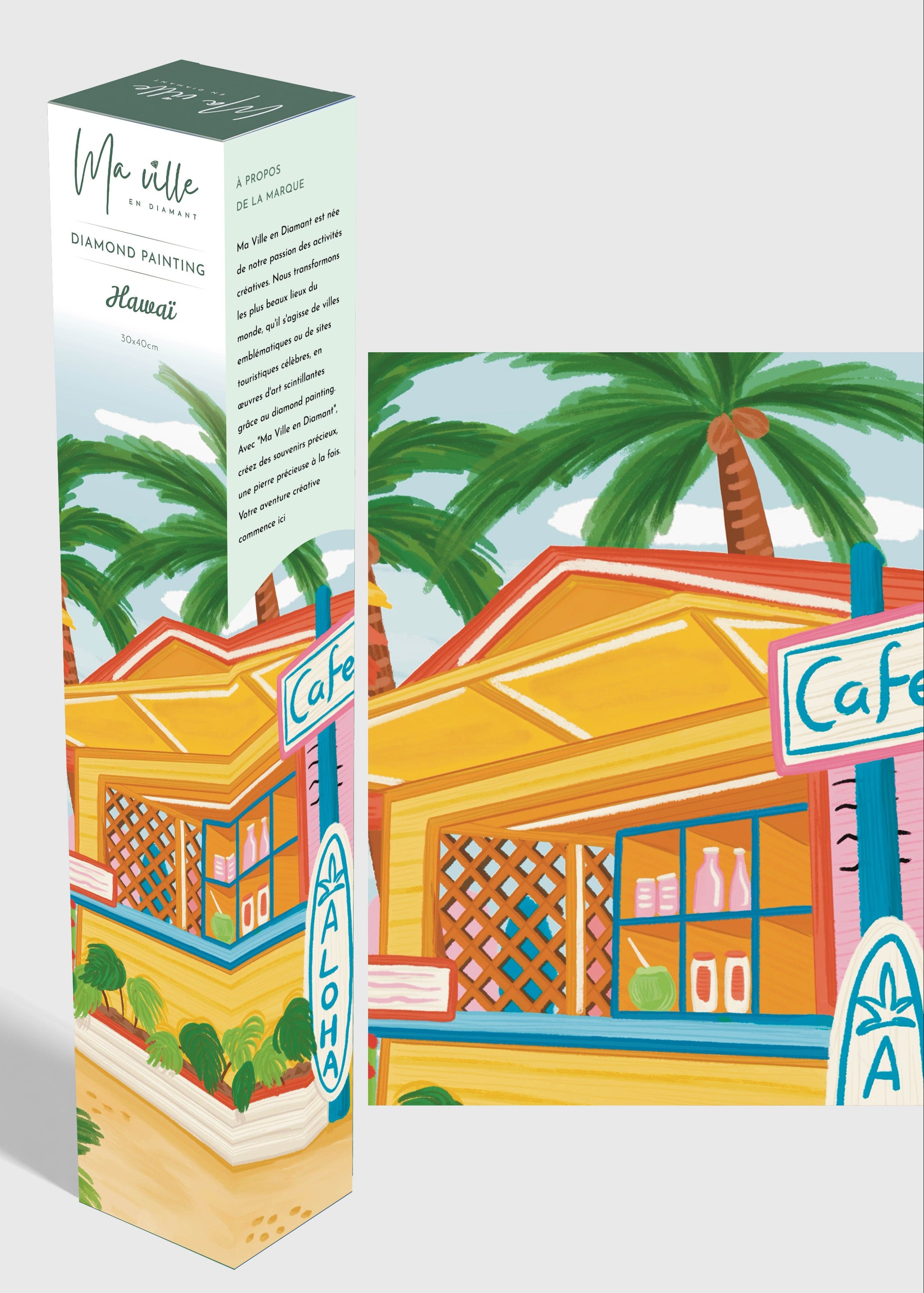 Hawaï et son cabanon de plage - Diamond Painting