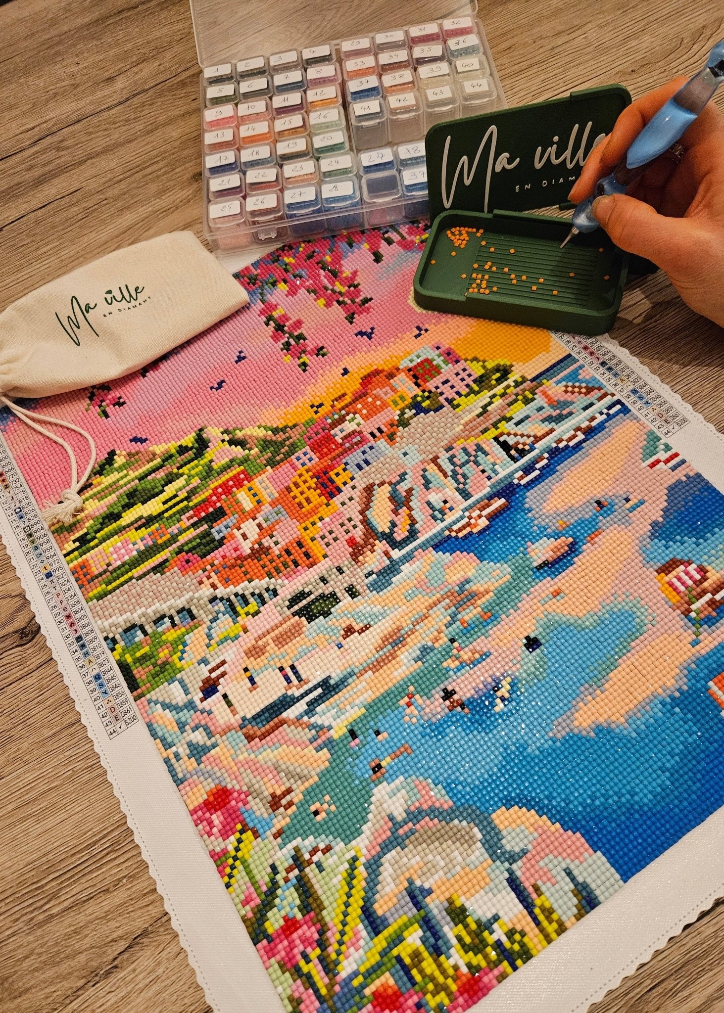 Cinque Terre et ses maisons colorées - Peinture en Diamant - Ma Ville en Diamant
