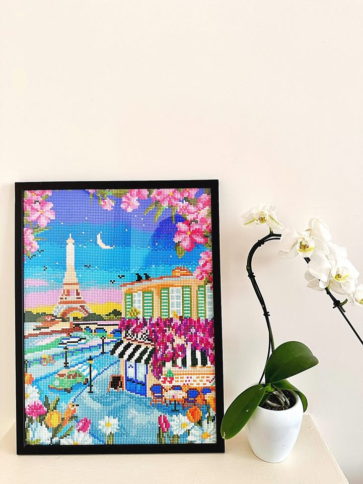 Diamond Painting Paris sous la nuit – Peinture en diamant 30x40cm – Kit créatif complet - Ma Ville en Diamant