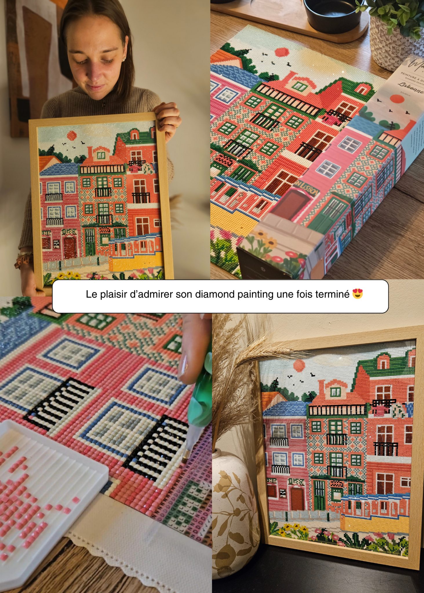 Lisbonne tramway jaune - Peinture en Diamant - Ma Ville en Diamant