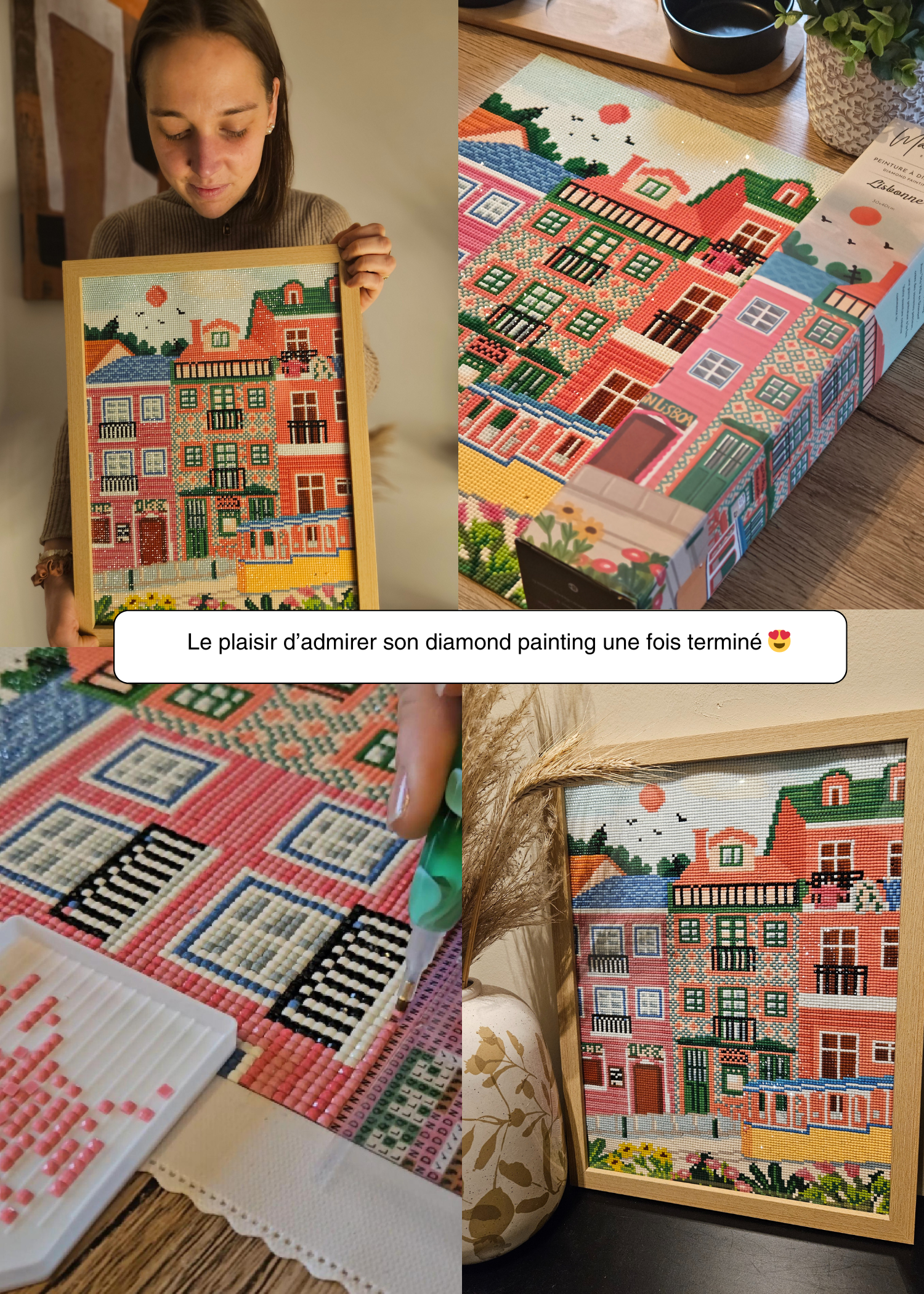 Lisbonne tramway jaune - Peinture en Diamant