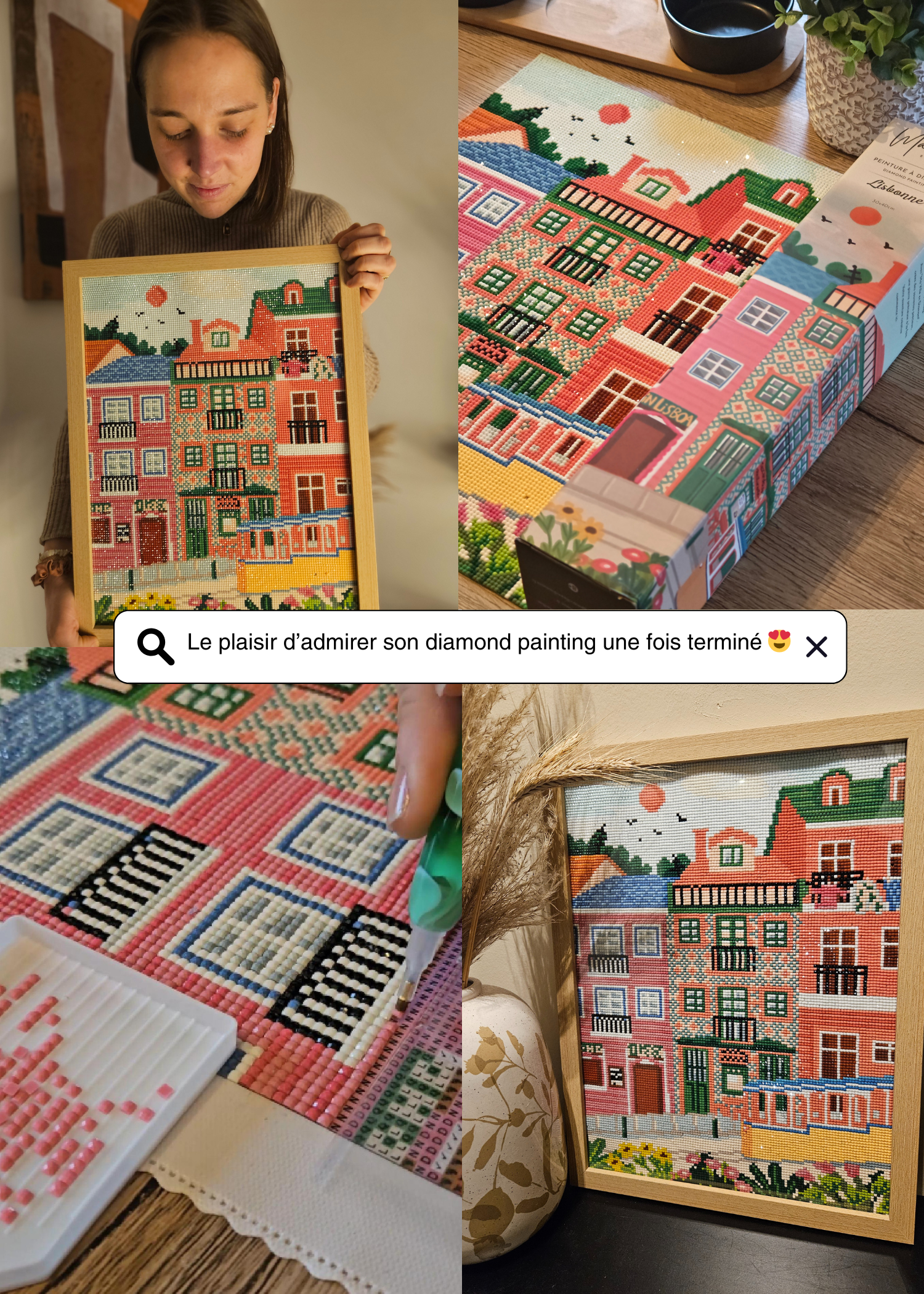 Lisbonne tramway jaune - Peinture en Diamant