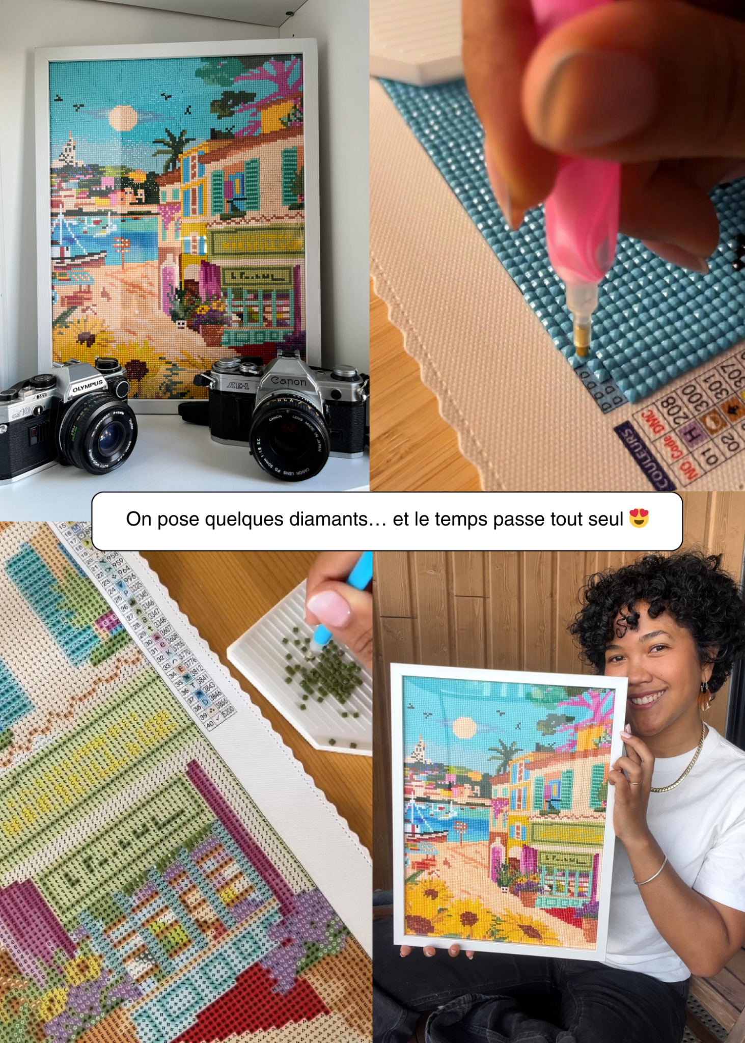 Marseille le vieux port - Peinture en Diamant - Ma Ville en Diamant