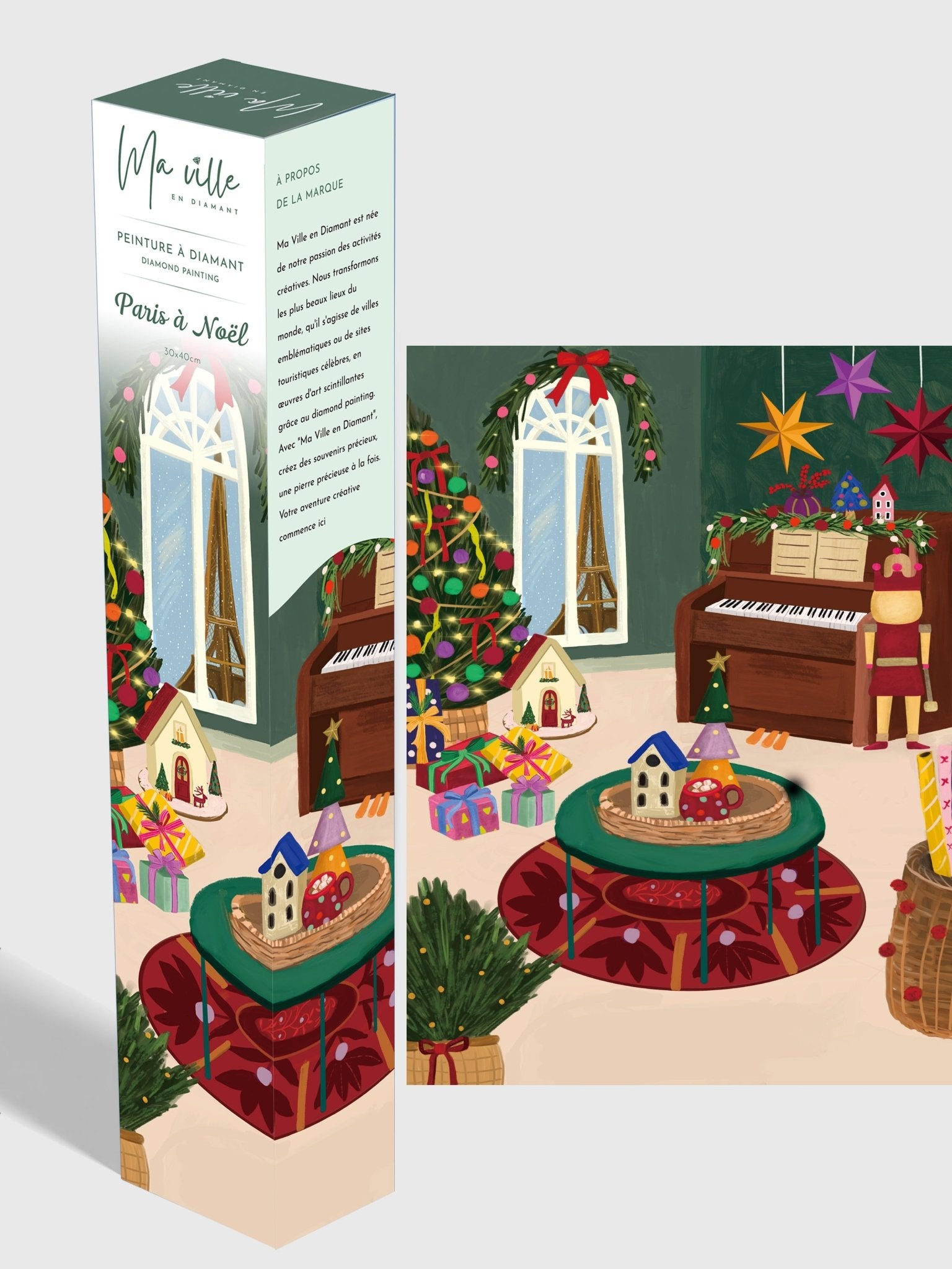 Paris à Noël – Peinture en Diamant - Ma Ville en Diamant