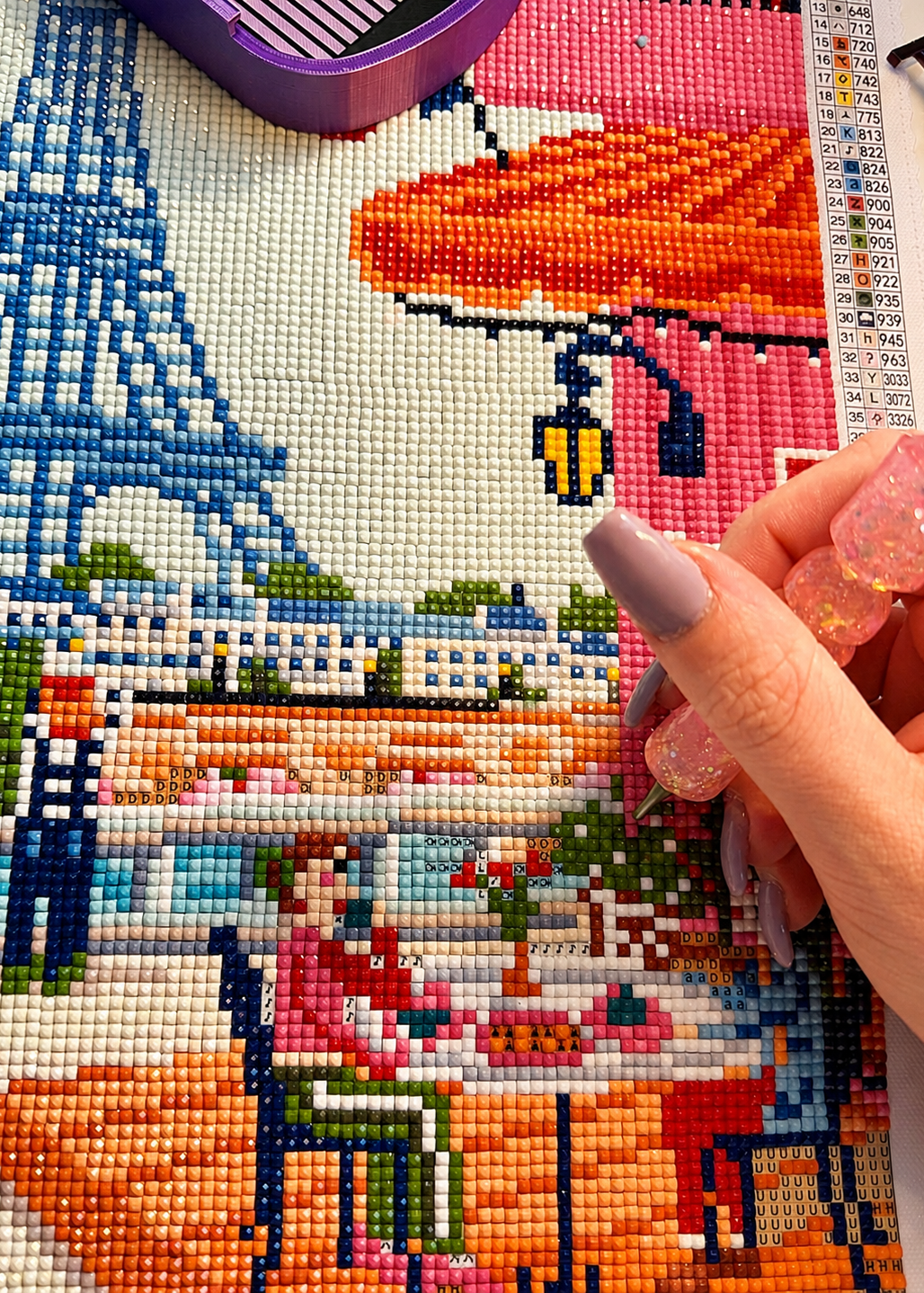 Paris vue tour Eiffel - Diamond Painting - Ma Ville en Diamant