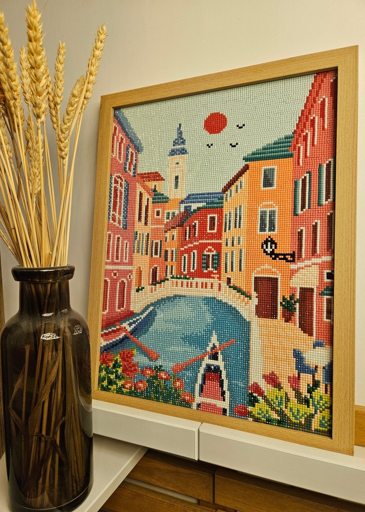 Peinture en Diamant Venise 30x40cm - Balade en Pirogue - Kit complet Diamond Painting - Ma Ville en Diamant