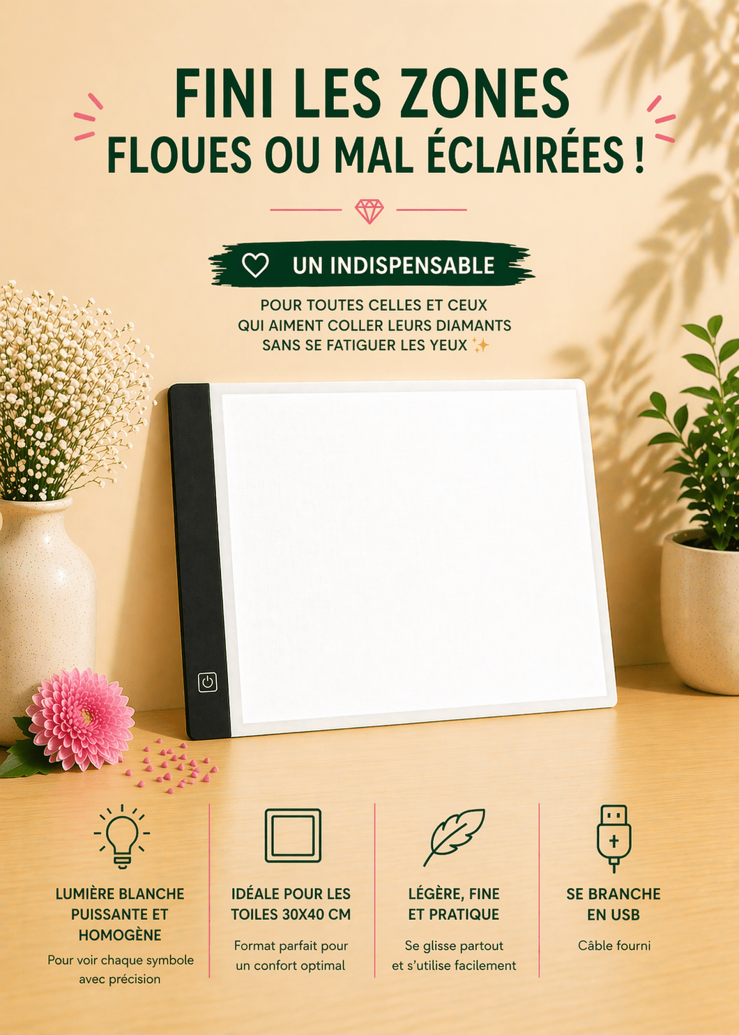 Tablette Lumineuse - Pour une visibilité parfaite - Ma Ville en Diamant