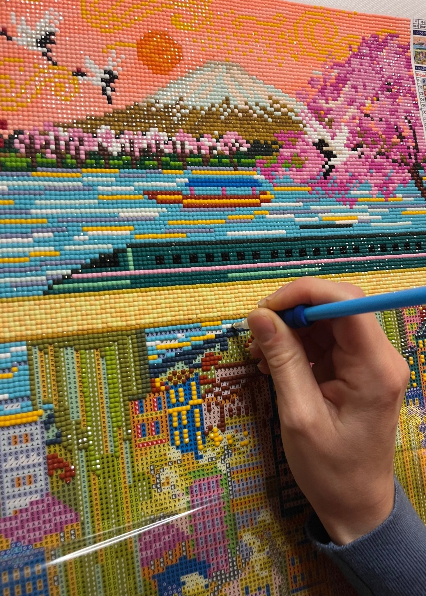 Tokyo vue Mont Fuji – Peinture en Diamant - Ma Ville en Diamant